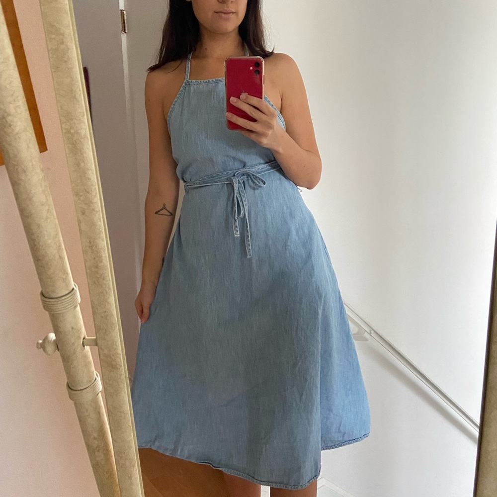 Denim Wrap Dress